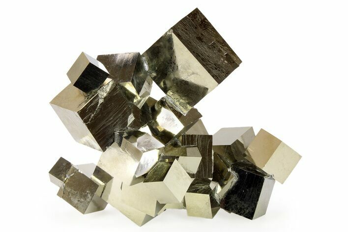 Spectacular, Natural Pyrite Cube Cluster - Navajun, Spain #264487